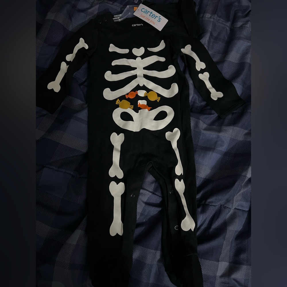Carters skeleton onesie footie pajamas
